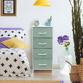 4 Drawer Vertical Short Nightstand